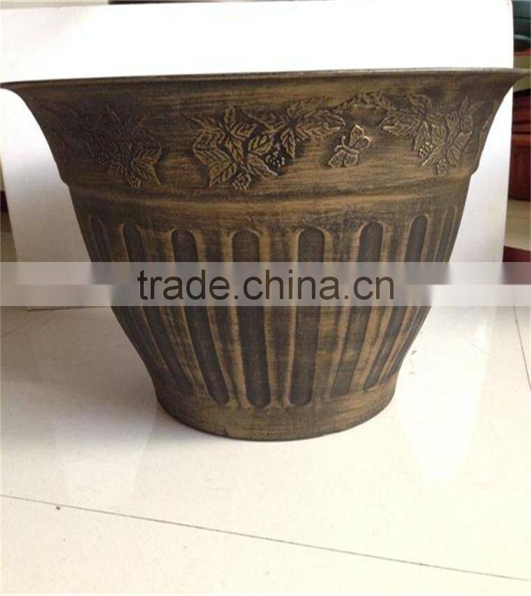 20" Floral fluted plantercheap plastic flower pots wholesale,western style flowerpots