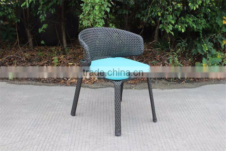 Synthetic rattan armless chair