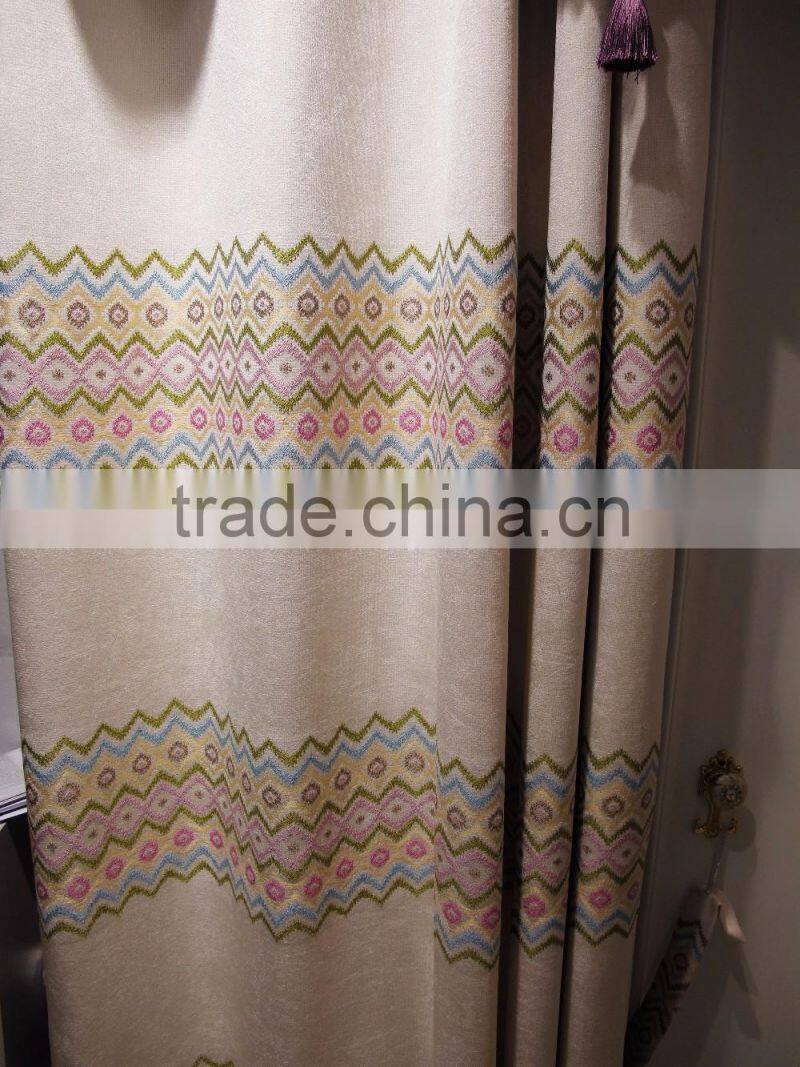 Made in China Luxury Embroidered Hotel And Home curtains And Drapes With Backing Valance
