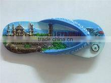 2015 slipper shape resin custom fridge magnets for home decor