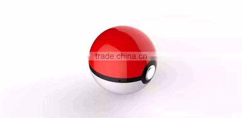 New products 2016 mini projector pokemon ball power bank 12000mah round mobile phone charger with led lights