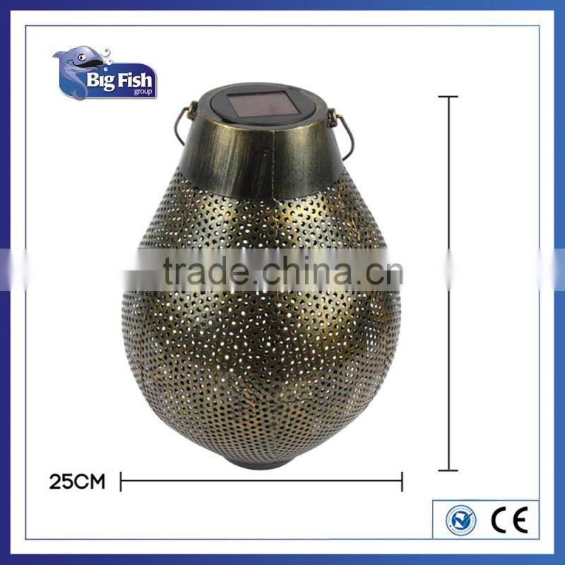 Solar powered garden lanternshaped lights with bright warm white LED