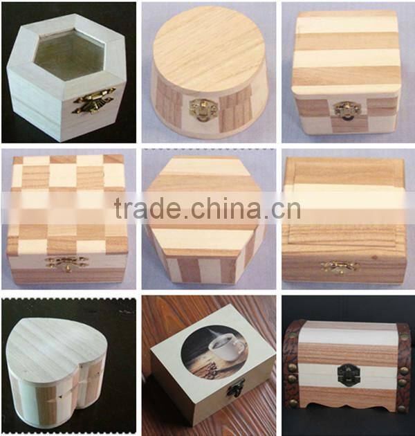Square unfinished decor wooden toy box wholesale