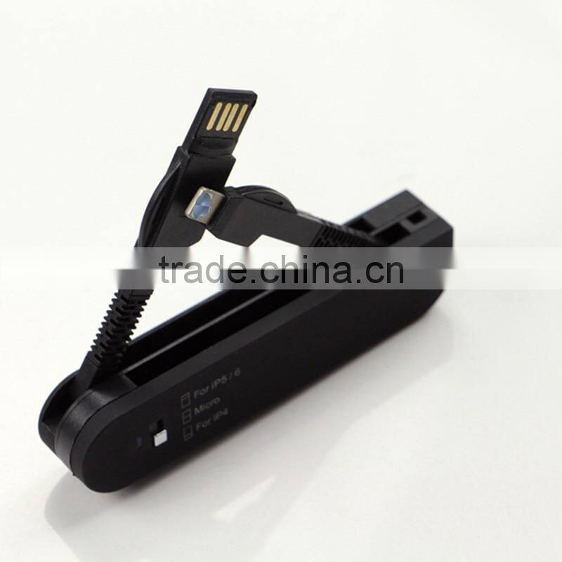 3 in 1 Mobile Phone Cable Charger 8pin USB Cable + 30pin charger adapter + Micro Usb Cable Swiss Army Knife USB 2.0 Data Sync