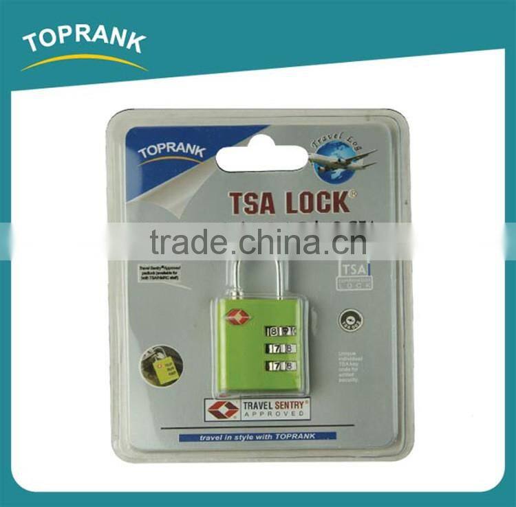 Toprank Factory Directly Supply Zinc TSA Lock Travel Luggage 3 Dial Combination Tsa Lock
