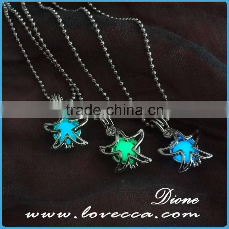 Hot selling luminous jewellery glow star necklace pendant