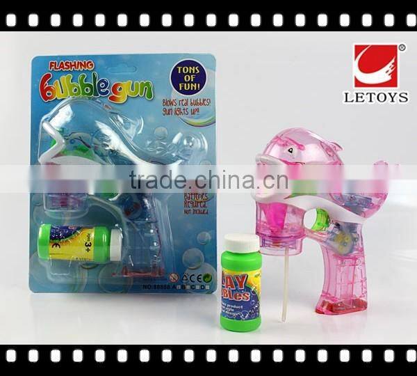 wholesale high quality summer toys plastic LED light bubble gun