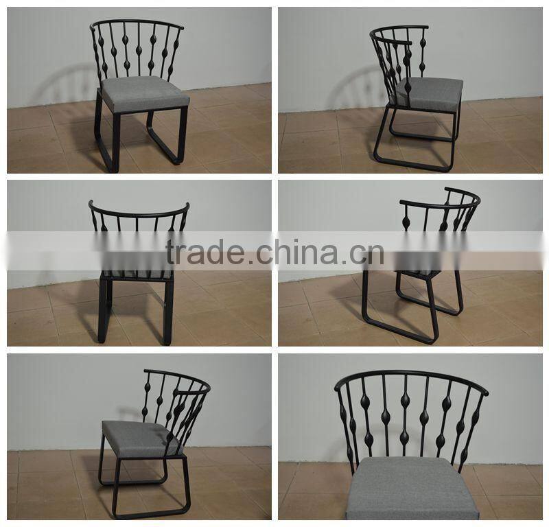White metal patio chair frame, patio furniture