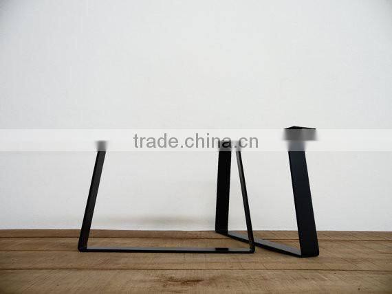 2017 hot new products thin steel black metal bench leg with wood table
