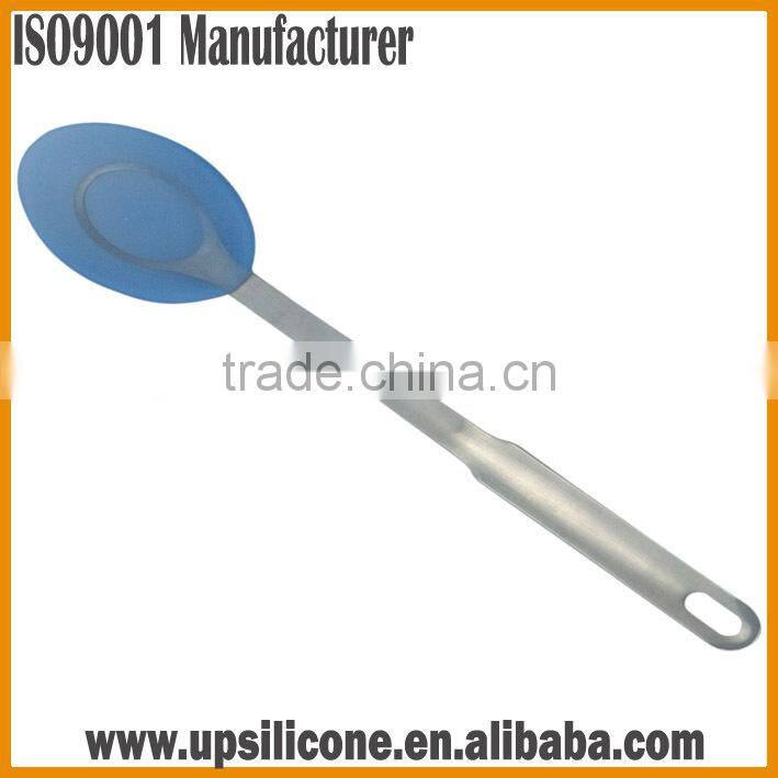 2015 New Full High Quality Kitchen Accessory Silicone Rubber Solid Spoon