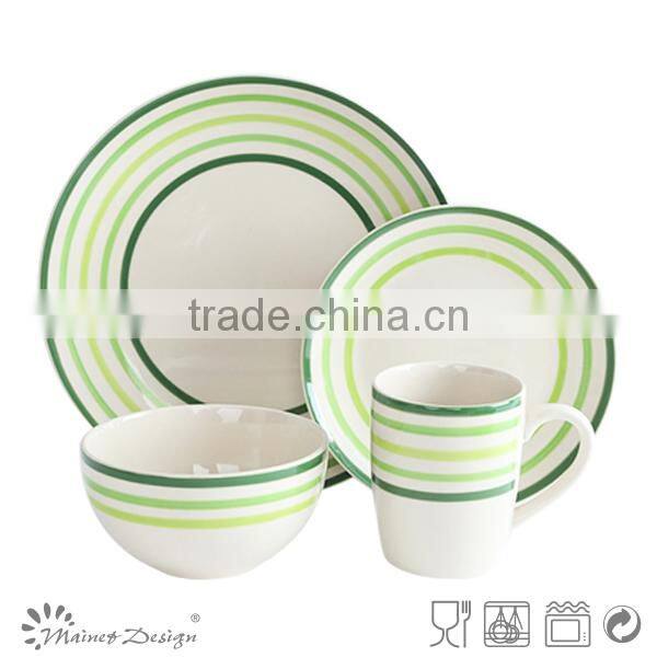 handpainting green 20pcs dinnerware set