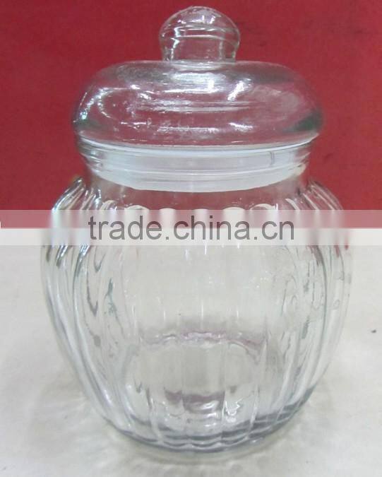 European style glass candy jar