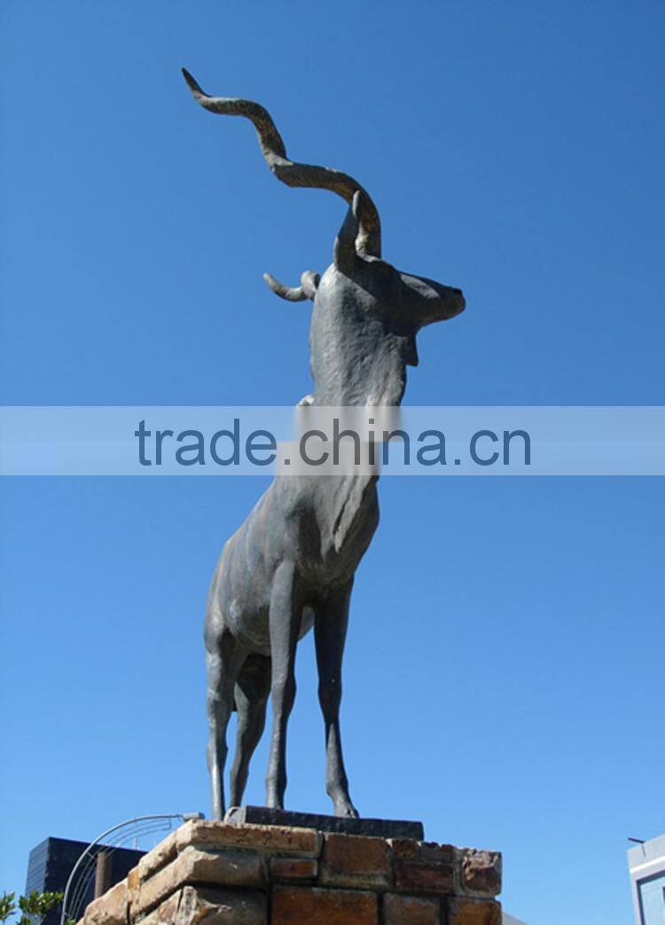 animal metal bronze garden metal craft life size antelope statues