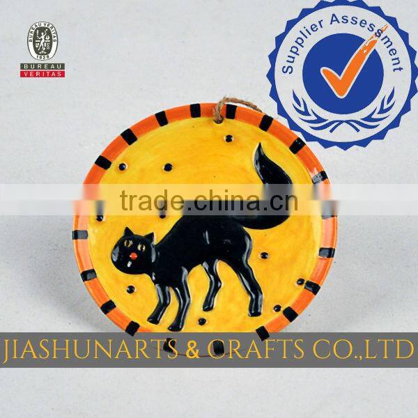 Cat Relief Ceramic Wall Hanging Decorative Plates For Wall Hanging