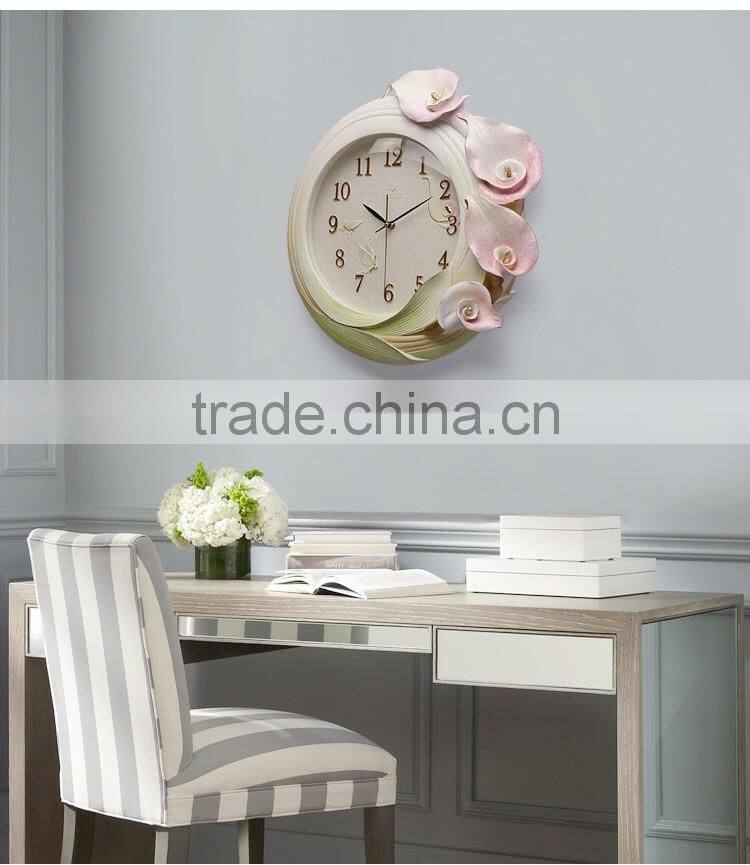 M16A Momoda Living room Creative modern hanging fancy elegant3D flower wall clock Quiet quiet quartz decoration large wall clock