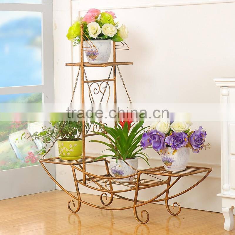2016 wholesale originality white metal flower pot stand outdoor indoor