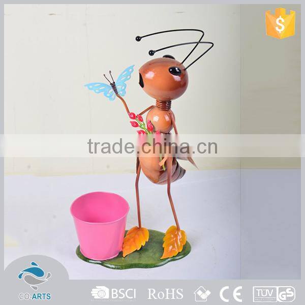 Fancy cute ant useful handmade mental garden decorative wrought iron