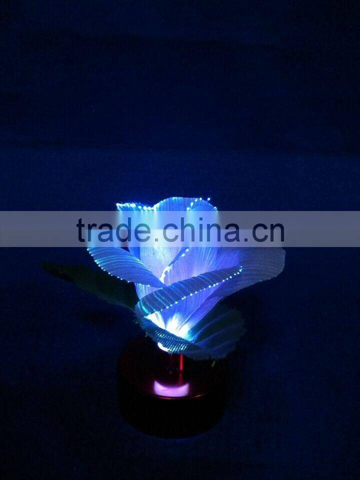 handmade 7colors LED fiber optic artificial flower wedding decoration