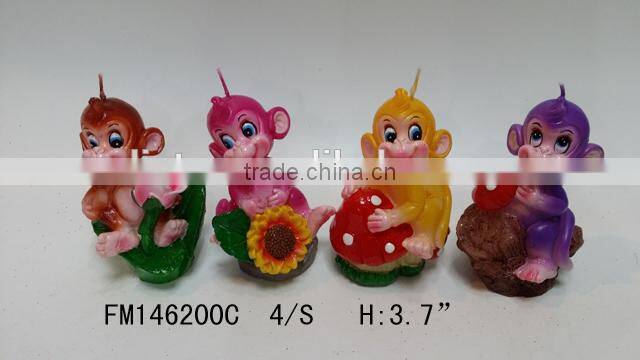 high quality lovely monkey shape candle wholesale for 2016 new year gift
