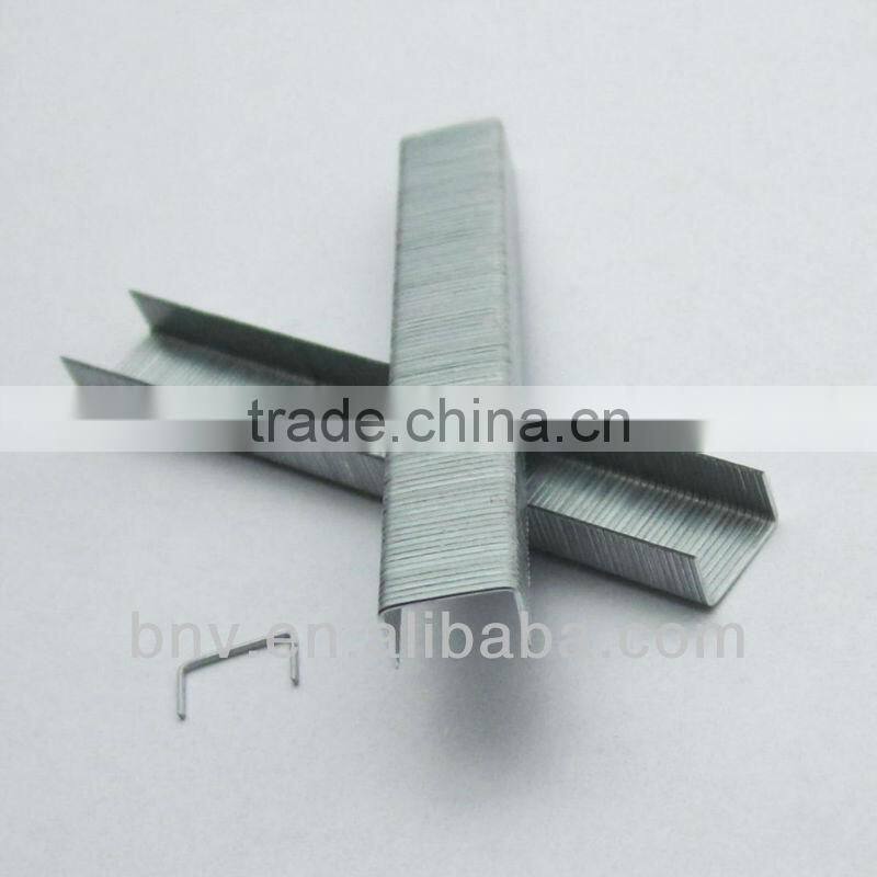 Silver color galvanized 7mm narrow crown no.64 staples