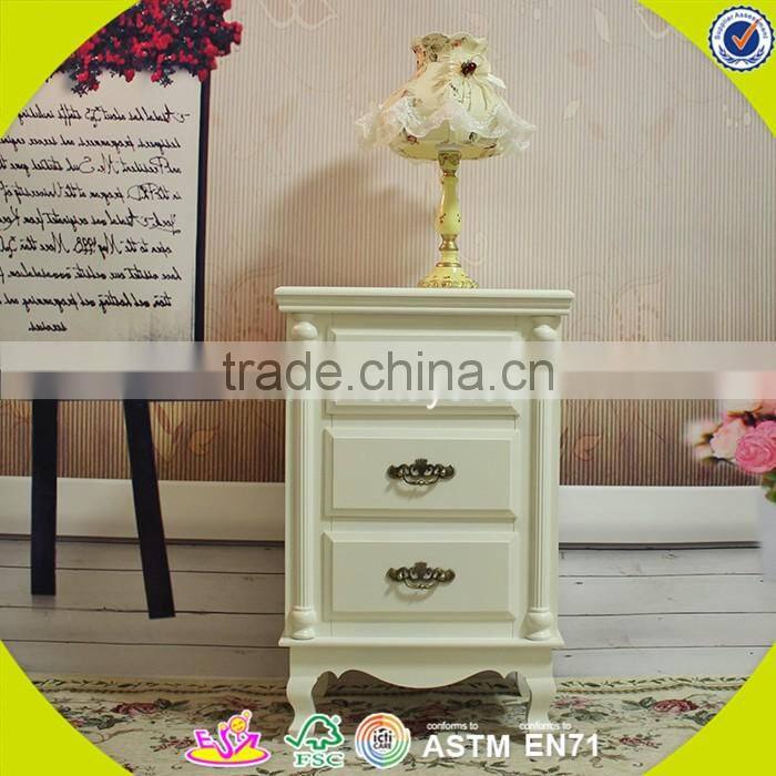 2017 New design white wooden bathroom storage cabinets high quality solid wooden bathroom storage cabinets W08H066