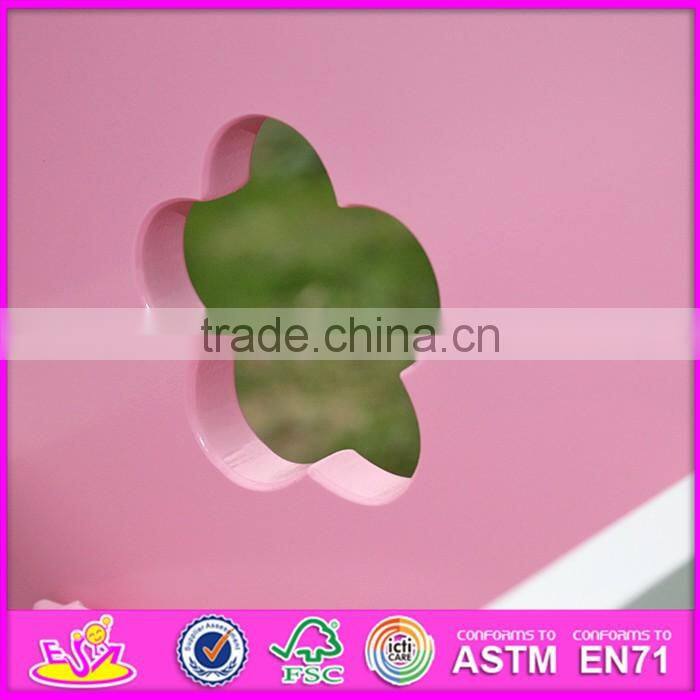 2016 Best design kids wooden toy 18 inch doll bed W06B052