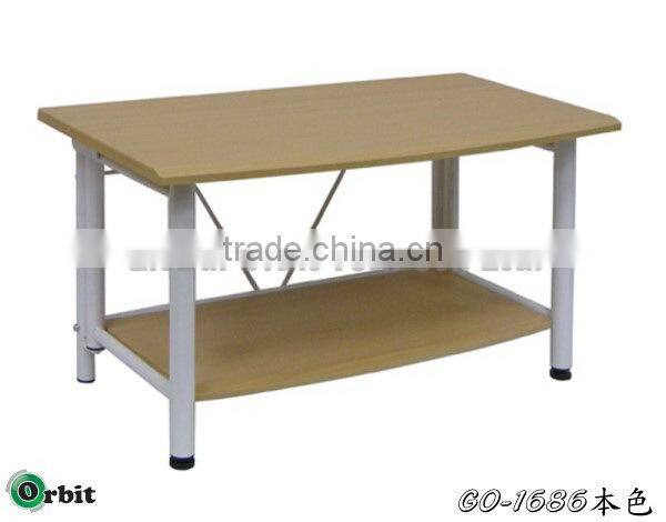 Plasma MDF TV table stand with shelf, folding wooden TV stand