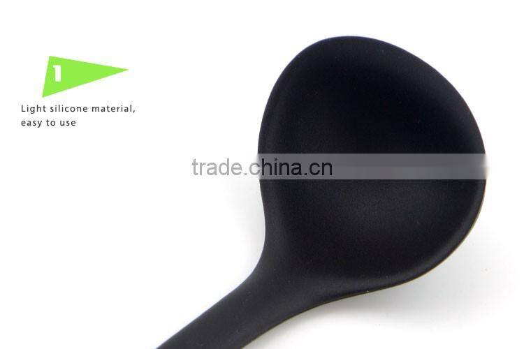 Long Handle Silicone Ladle For Non-stick Pan