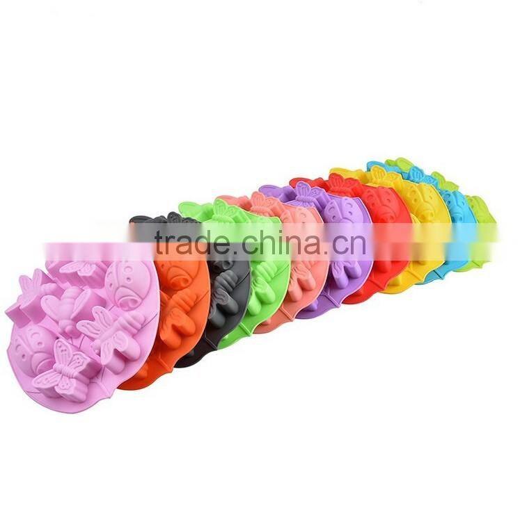 11022 butterfly bee shape silicone chocolate cake molds offered by Zibo Nicole manufacture