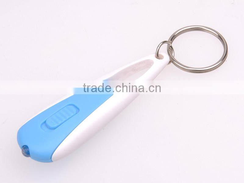 Promotion Custom Keychain Maker Mini Portable Plastic LED Keychain - White Light