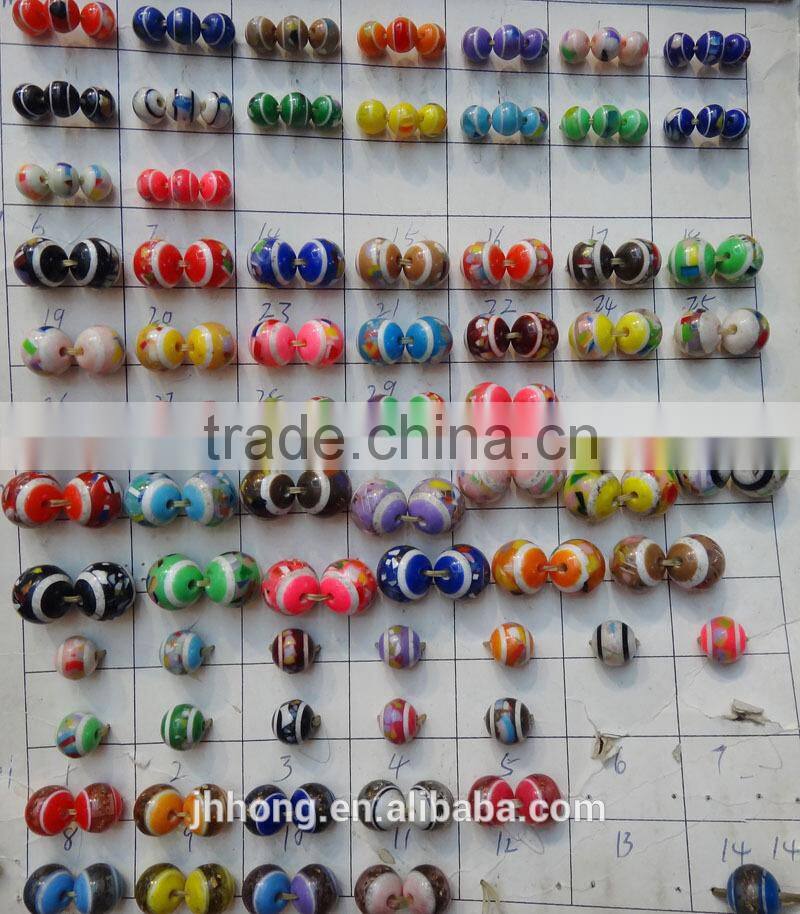 Colorful flat round evil eye beads, jewelry accessories, high quality resin beads