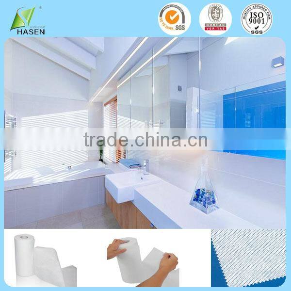 2015 good quality spunlace nonwoven fabric for wet wipe in white color
