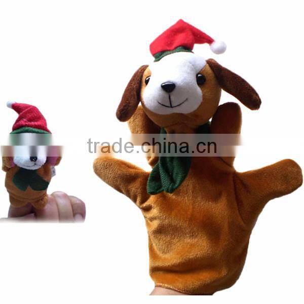 hand knitted mini finger puppets dog toy hand puppet