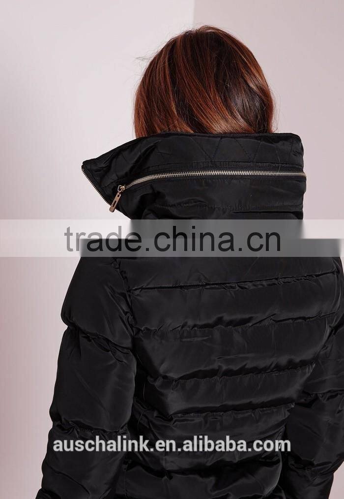 most popular chinese style women black padded jacket