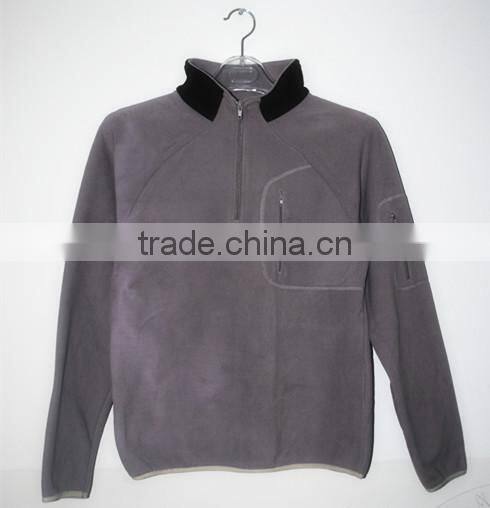 100% polyester mens' winter jacket compounded polar fleece double brush