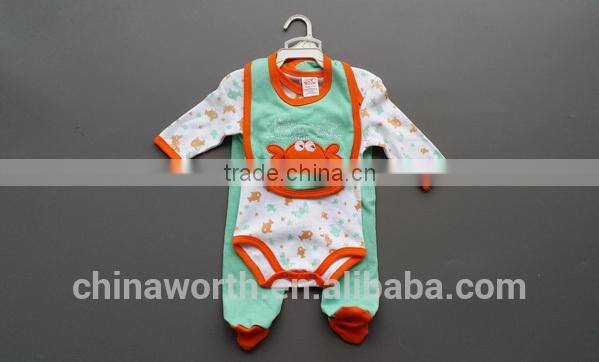 2015 boy 100% cotton baby jumper set baby long romper newborn baby clothes