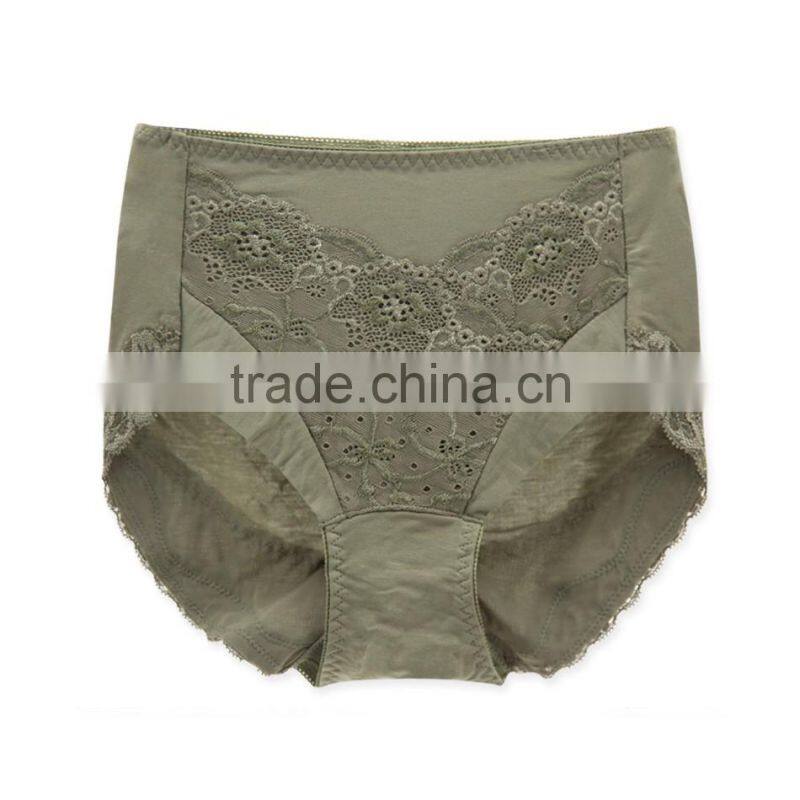 Custom High Quality Colorful 95% Cotton 5% Spandex with Lace Sexy Fancy Woman Underwear