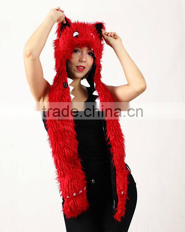Faux Fur Monster Cap and Hat Scarf Snapback Wholesale