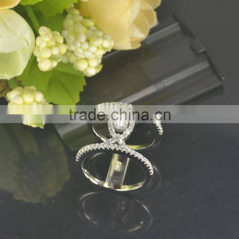 Fashion sterling silver rings with main stone oval shape 6*4mm
