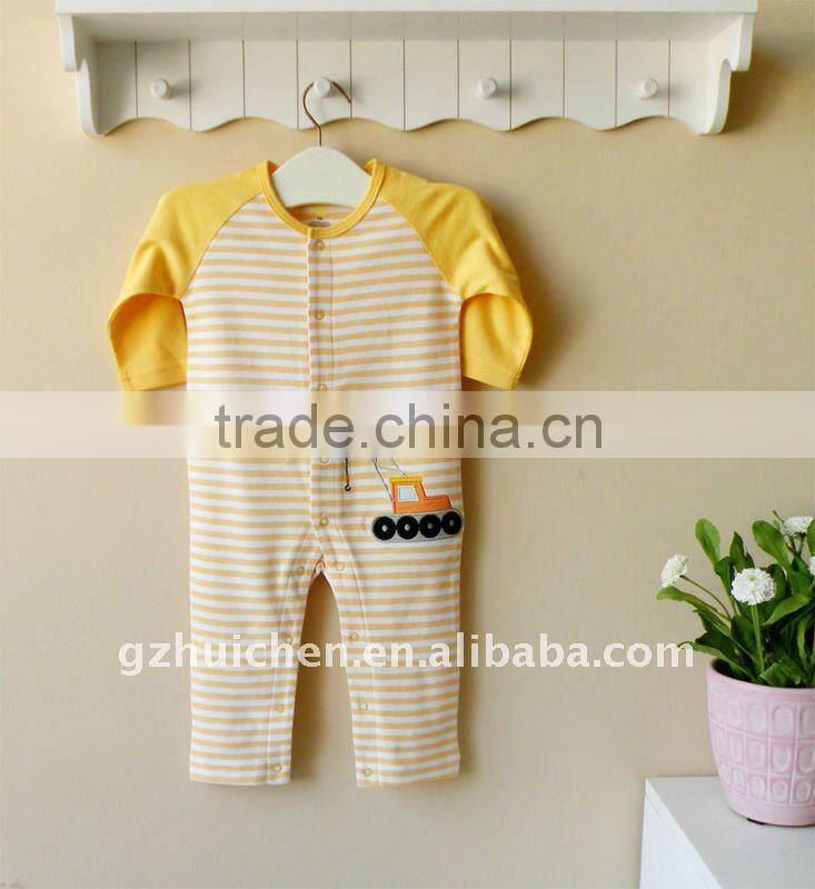 mom and bab 2012 spring baby clothing 100% cotton embroider sleep suits