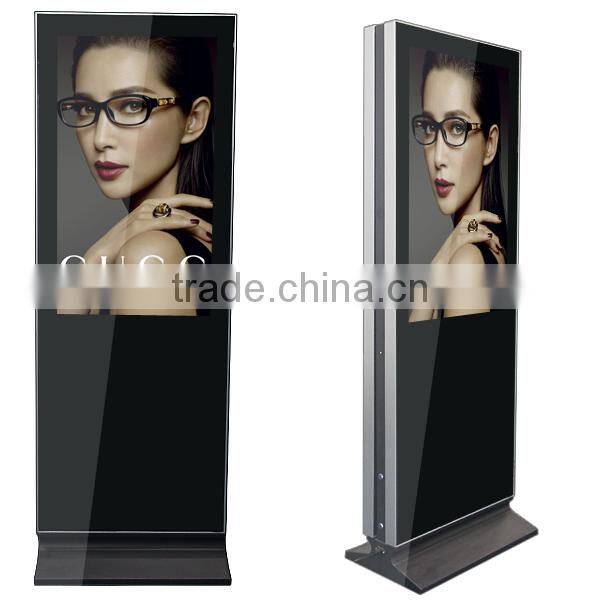 42inch dual screen lcd led tv advertising player