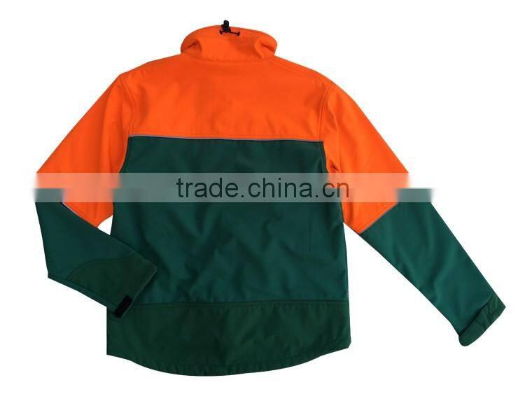 Outdoor color stitching soft shell coat men s softshell jacket
