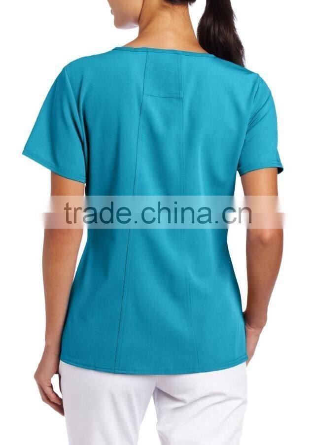 scrubs women's xtreme stretch junior fit scoop neck top hospital uniform