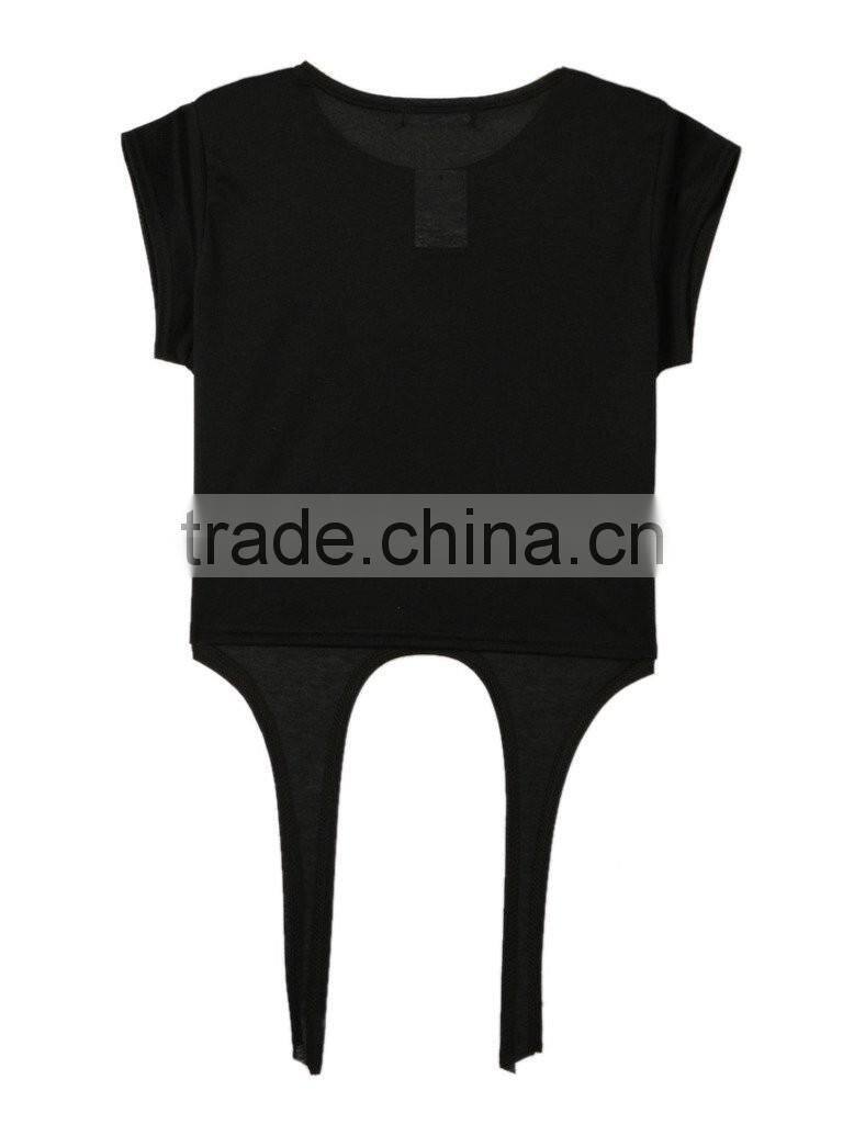 Womens club wear sexy fitness crop top