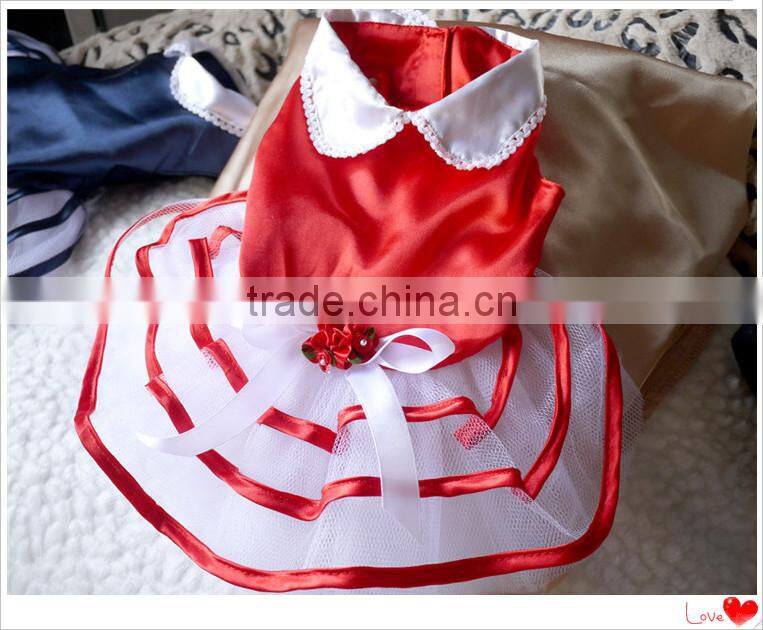 Eco-friendly Dog Clothing stain princess dress for dogs