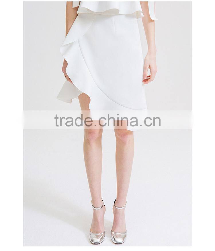 2017 Elegant fashion oem high waist fomal women latest lady skirt