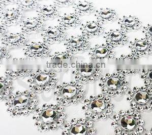 Flower Diamond Rhinestone Ribbon 3.9INCHx10 YARDS-for Wedding Decorations/Party/Home Decor