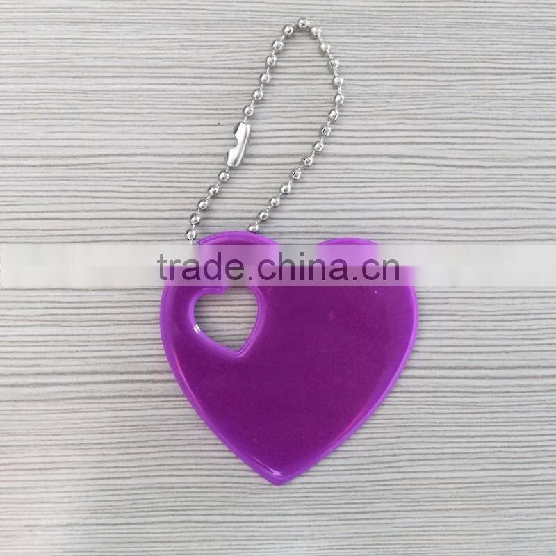 Custom printed promotional high light soft pvc reflective keychain