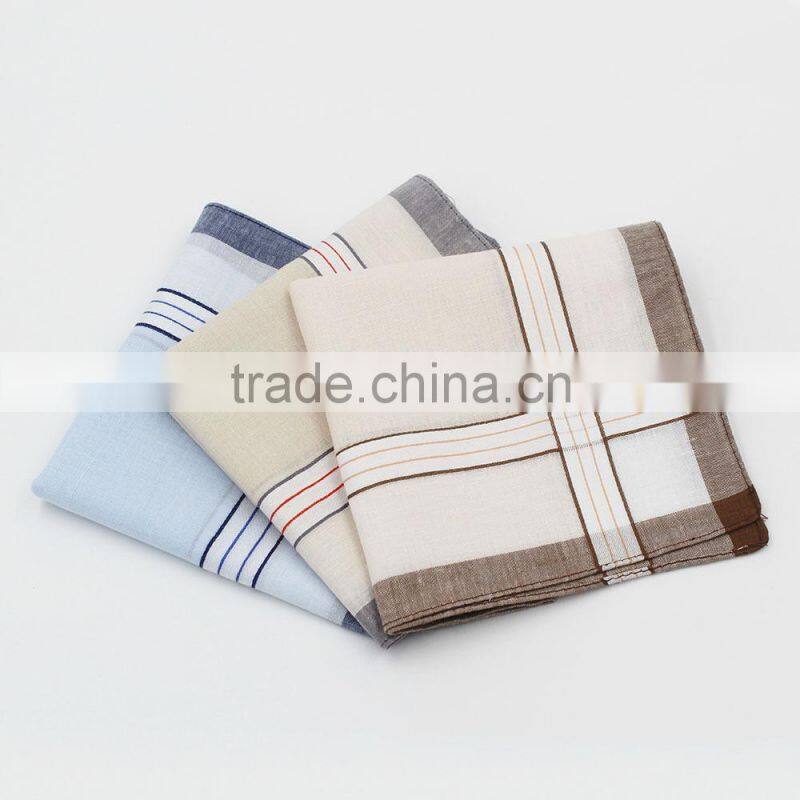 Factory direct hot sale wholesale 100% cotton mens handkerchief