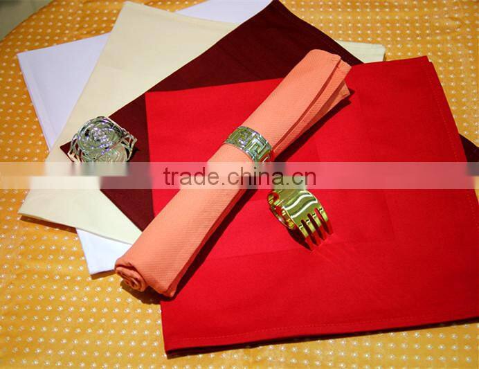 100% cotton satin style beige color hotel table napkin